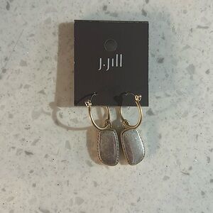 J.Jill gold and Silver hoop dangle earings